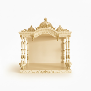 Luxury Hand Finished Cream & Gold Home Temple Altar for Meditation & Prayer